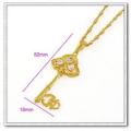 18k gold ep diamond simulated key necklace