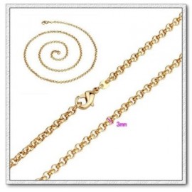 18k rose gold ep belcher necklace 3mm