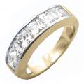 14K GOLD EP 3.0CT DIAMOND SIMULATED ANNIVERSARY RING