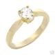 18K GOLD EP 1.4CT DIAMOND SIMULATED SOLITAIRE RING