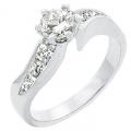14K W GOLD EP 1.85CT DIAMOND SIMULATED RING