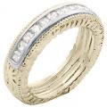 14K GOLD EP 1.3CT DIAMOND SIMULATED ANNIVERSARY