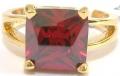 18K GOLD EP 8.0CT GARNET SOLITAIRE RING