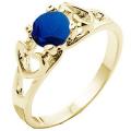 14K GOLD EP 1.44CT SAPPHIRE TWIN HEARTS RING