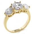 18K GOLD EP 4.1CT DIAMOND SIMULATED ENGAGEMENT RING