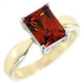14K GOLD EP 4.5CT GARNET SOLITAIRE RING