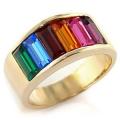 18K GOLD EP VEGAS STYLE CLUSTER RING