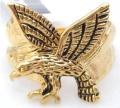 18K GOLD EP MENS FLYING EAGLE RING