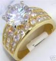 18K GOLD 9.6CT SIMULATED DIAMOND WEDDING RING