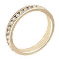 18K GOLD EP DIAMOND SIMULATED ROUND ETERNITY RING