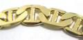 14k gold ep marine mariner mens necklace 7mm 28 grams