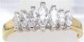 14K GOLD EP 3.0CT DIAMOND SIMULATED MARQUISE RING