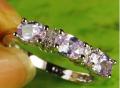 925 2.0CT DIAMOND SIMULATED AMETHYST RING WOW 