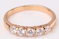 18K GOLD EP 2.0CT DIAMOND SIMULATED 5 STONE ANNIVERSARY RING