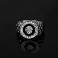 14K W GOLD EP DIAMOND SIMULATED MENS DRESS RING SIZE