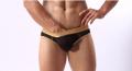 NEW Brief Black Gold mesh mens see through mesh jock underwear briefs sexy