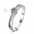 925 STIRLING SILVER 1.0CT DIAMOND SIMULATED ENGAGEMENT RING