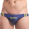 navy blue Style swim Swimwear Mens  low waist bathers yellow