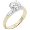 18K GOLD EP 4.5CT DIAMOND SIMULATED SOLITAIRE RING