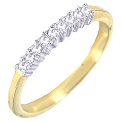 14K GOLD EP 0.6CT DIAMOND SIMULATED RING