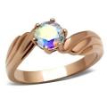 14K ROSE GOLD EP 1.0CT MYSTIC TOPAZ SOLITAIRE RING