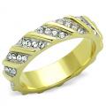 14K GOLD EP WOMENS DIAMOND SIMULATED RING