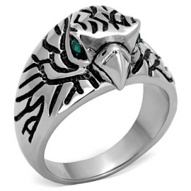 316 MENS EAGLE EMERALD RING