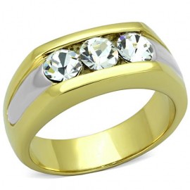 14K GOLD EP 2.0CT MENS DIAMOND SIMULATED DRESS RING