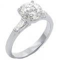 18K W GOLD EP 4.5CT DIAMOND SIMULATED SOLITAIRE RING
