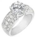 18K W GOLD EP 4.0CT DIAMOND SIMULATED ENGAGEMENT RING