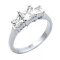 14K WHITE GOLD EP 3.0CT DIAMOND SIMULATED ENGAGEMENT RING