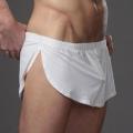 MENS WHITE running shorts footy sexy jog run skimpy silky Gym shorts