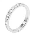 18K WHITE GOLD EP DIAMOND SIMULATED ROUND ETERNITY RING