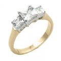 14K GOLD EP 3.0CT DIAMOND SIMULATED ENGAGEMENT RING